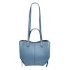 borsa a spalla in pelle blu celeste