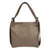 borsa zaino pelle taupe
