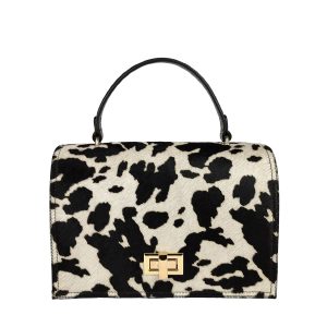 AM10212 Borsa a Mano in Pelle e Cavallino