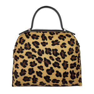 Borsa a mano cavallino maculato beige