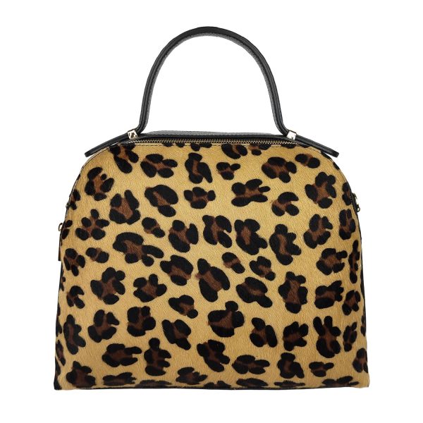 Borsa a mano cavallino maculato beige