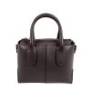 borsa a mano in pelle testa di moro