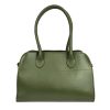 borsa a spalla in pelle verde