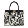 borsa a mano cavallino zebra bianco nero