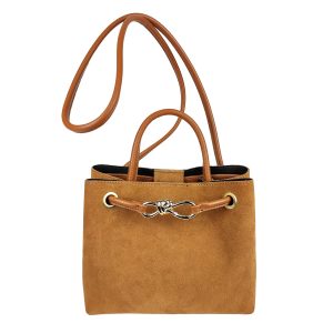AM12021 Borsa in Camoscio con Manico Trasformabile