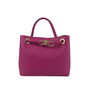 AM12102 Borsa a mano in pelle con fiocchetto