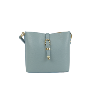 AM12096 Borsa a spalla in pelle martellata con fibbia