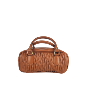 AM12164 Borsa a Bauletto in Pelle con Lavorazione a Rilievo